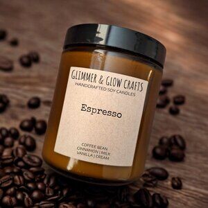Handmade Soy Candle - Espresso | 8oz - Eco-Friendly & Long-Lasting
